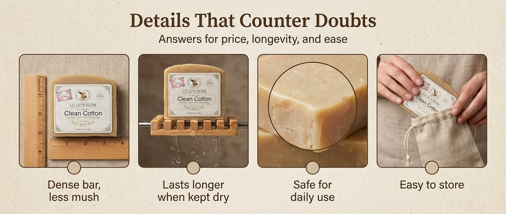 Clean Cotton Goat Milk Soap 5 oz.