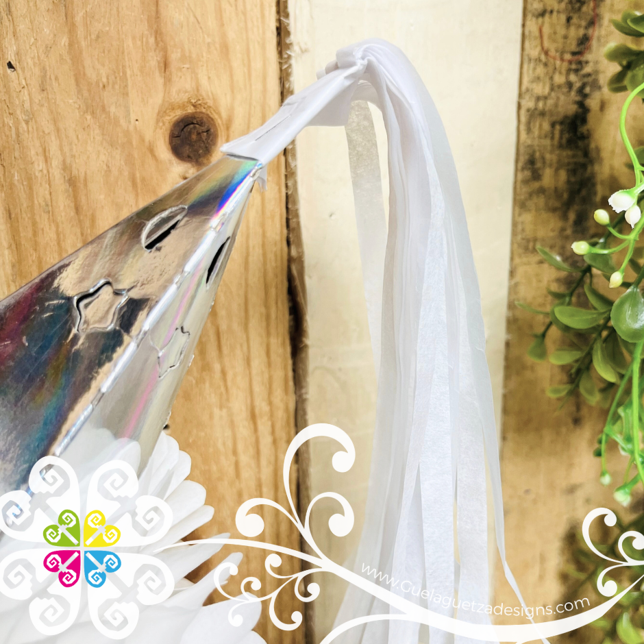 Small White Fiesta Piñata - Mexican Fiesta Decor
