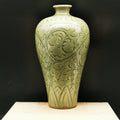 Hand-Carved Plum Vase – Antique-Style Chinese Porcelain