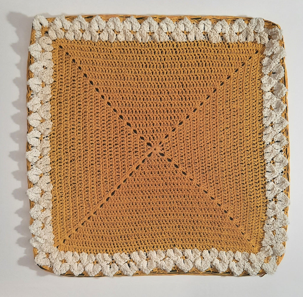 Handmade Pillow Cover: Insert Included: Size: 18"x18"