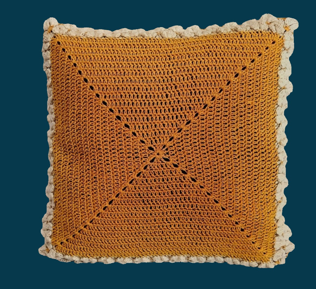 Handmade Pillow Cover: Insert Included: Size: 18"x18"