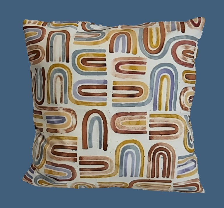 Handmade Pillow Cover: Insert Included: Size: 18"x18"