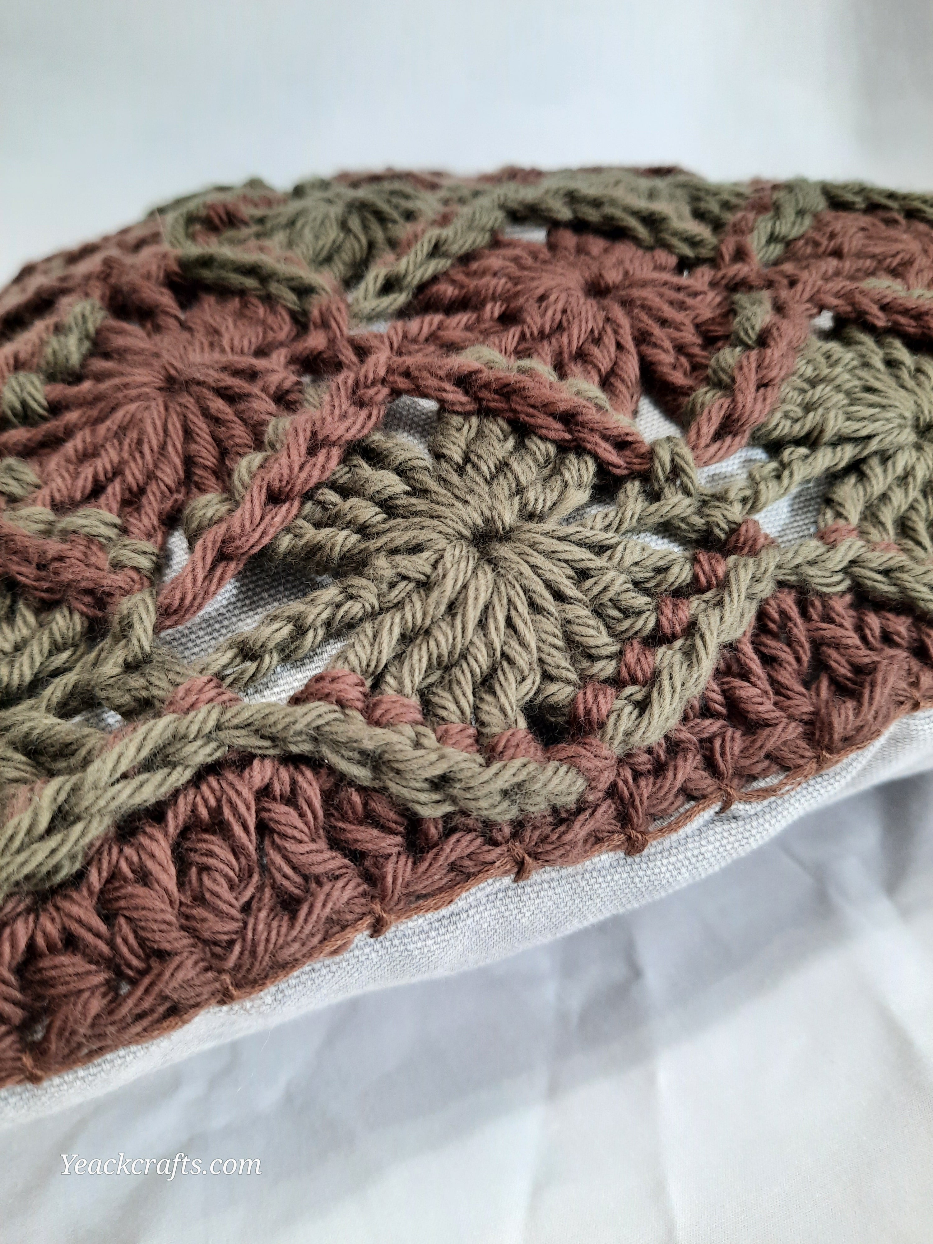 16"x16" Handmade Pillow Cover: Insert Included