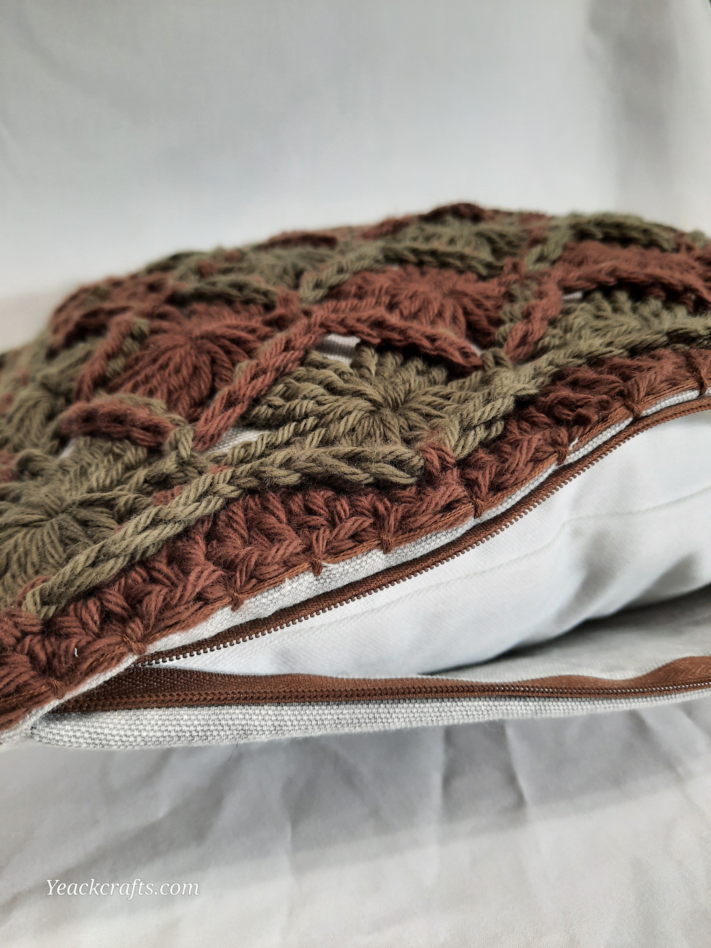 16"x16" Handmade Pillow Cover: Insert Included