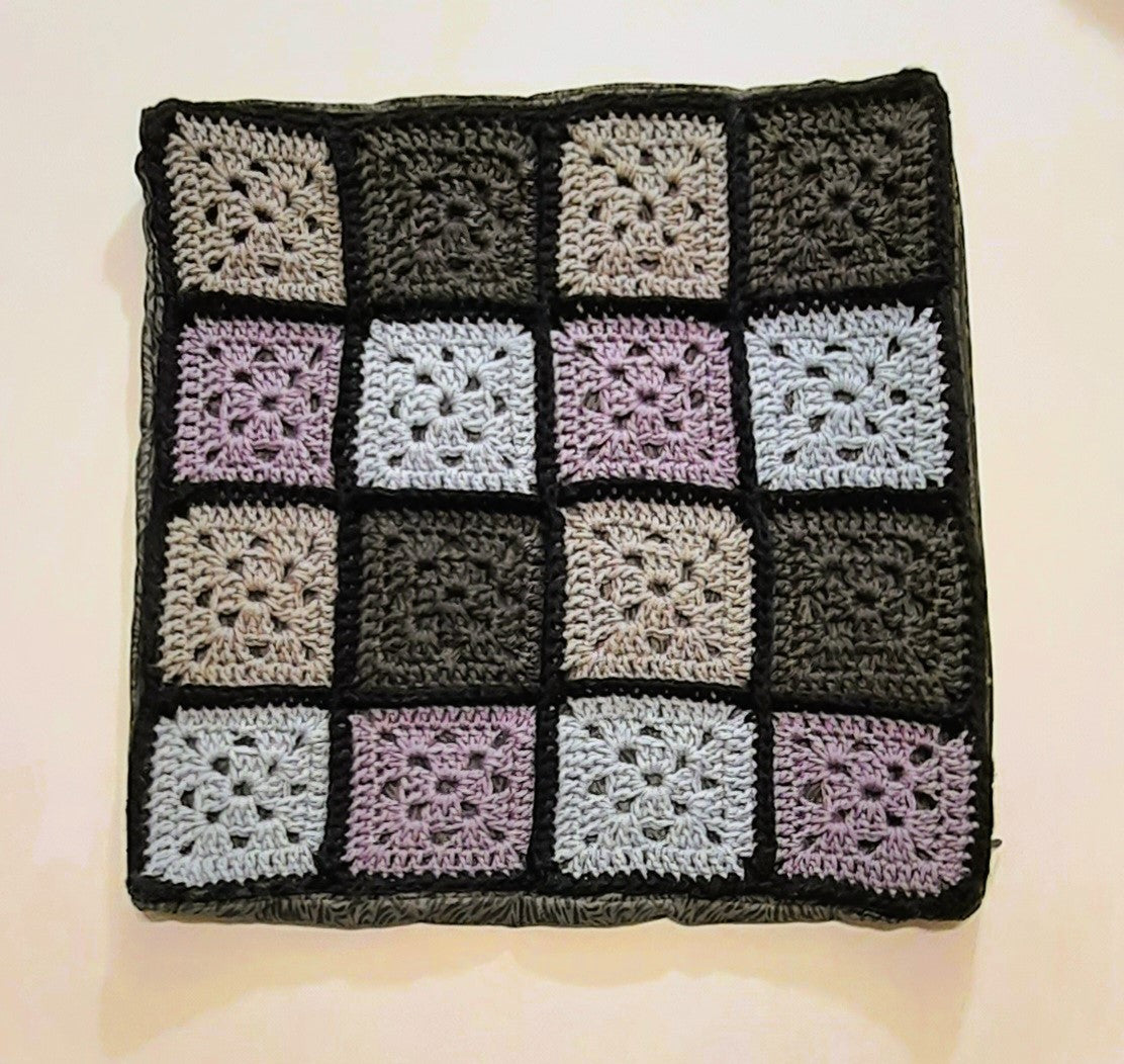 14"x14" Handmade Pillow Cover: Insert Included