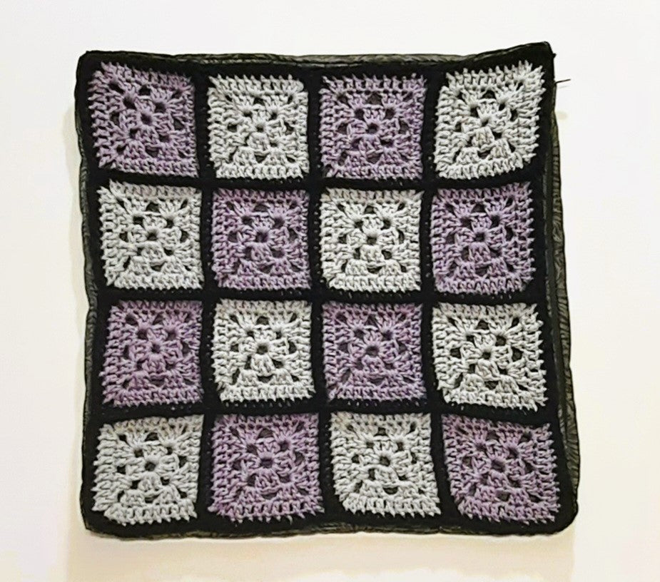 14"x14" Handmade Pillow Cover: Insert Included