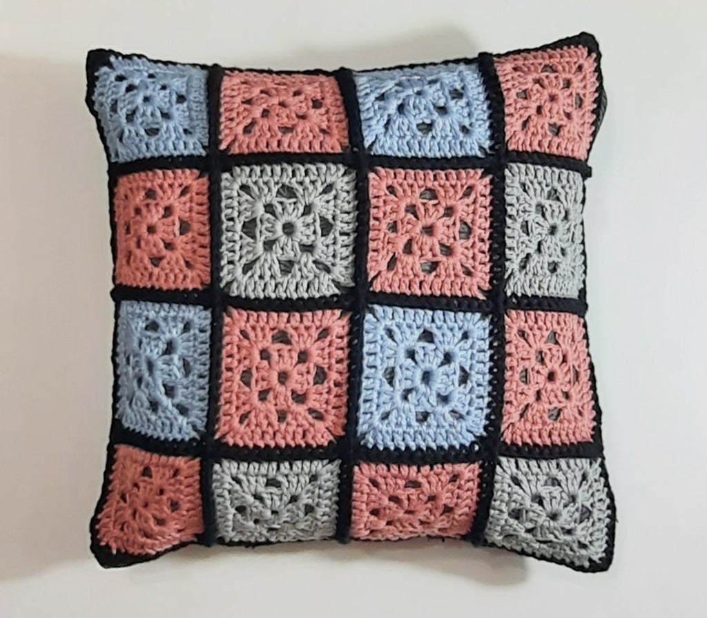 14"x14" Handmade Pillow Cover: Insert Included