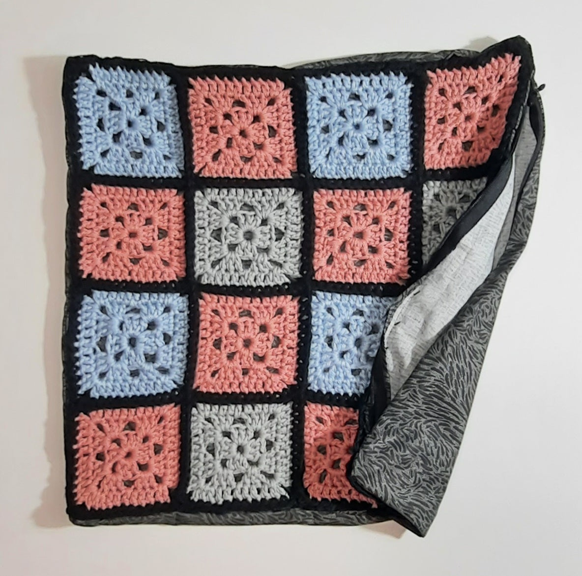 14"x14" Handmade Pillow Cover: Insert Included