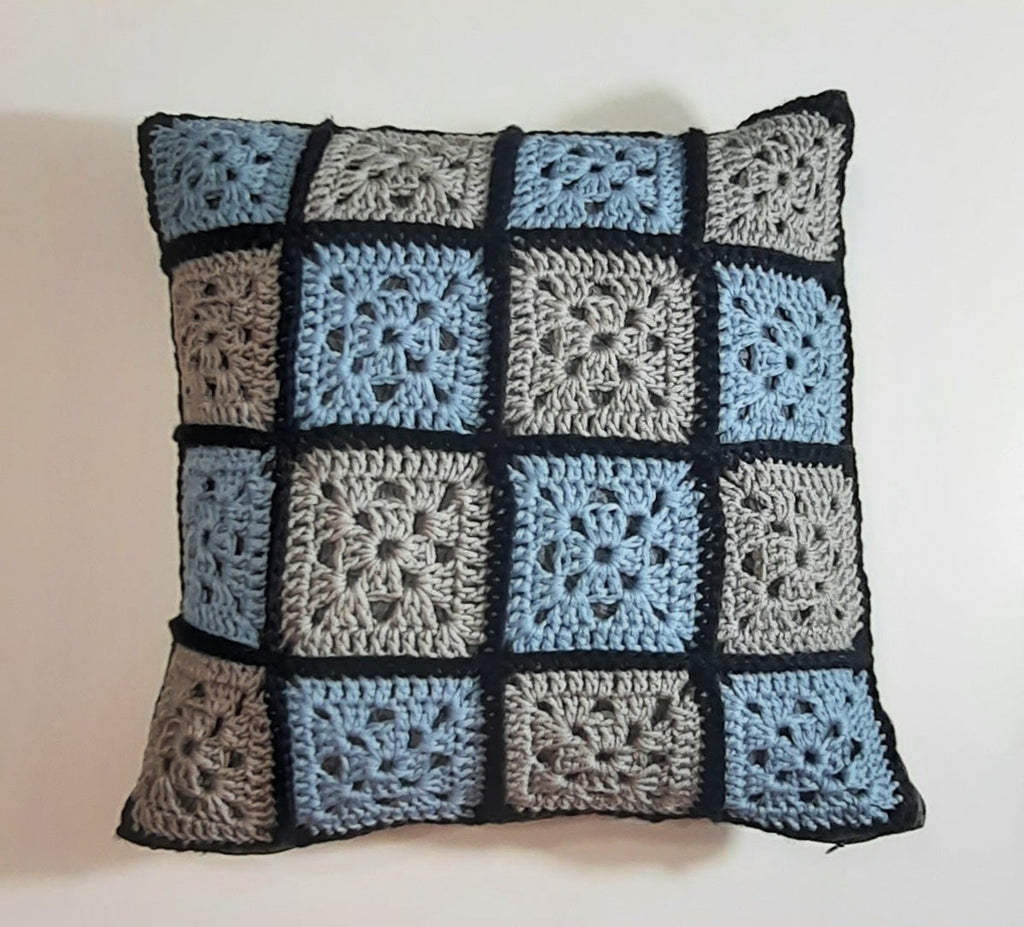 14"x14" Handmade Pillow Cover: Insert Included