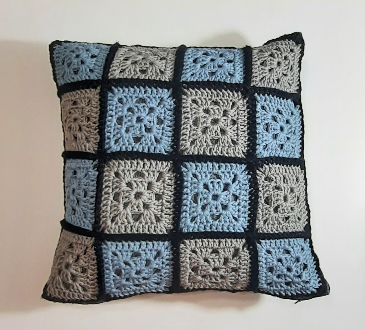 14"x14" Handmade Pillow Cover: Insert Included
