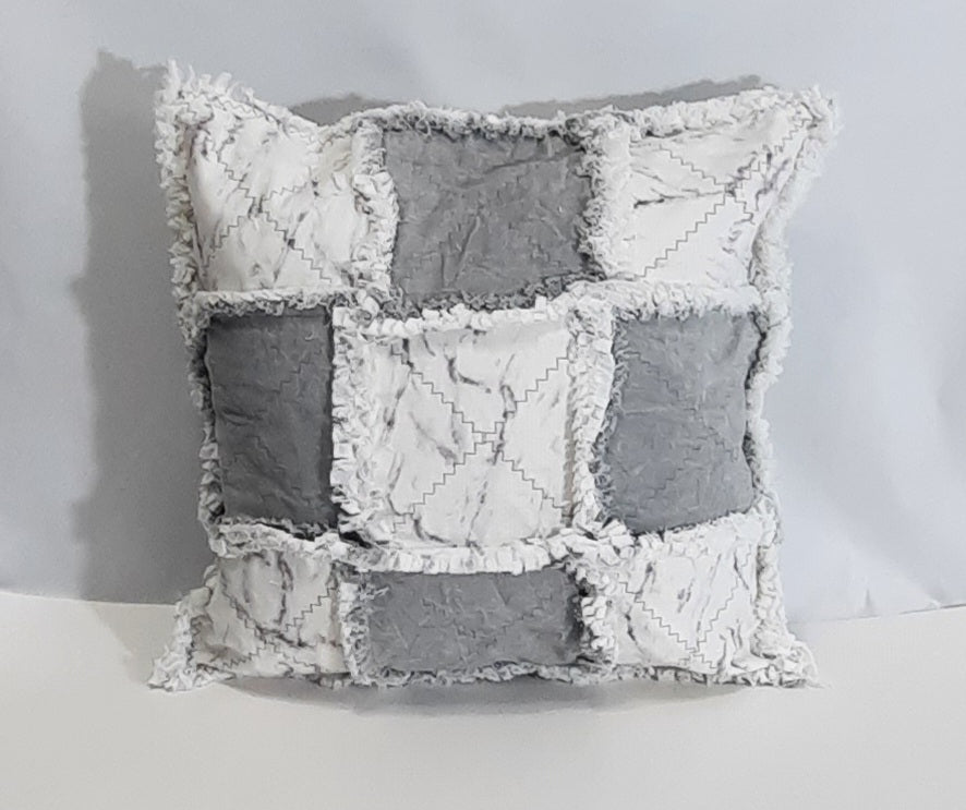 15"x15" Handmade Pillow Cover: Insert Included