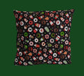 15"x15" Handmade Pillow Cover: Insert Included: Coffee and Donuts