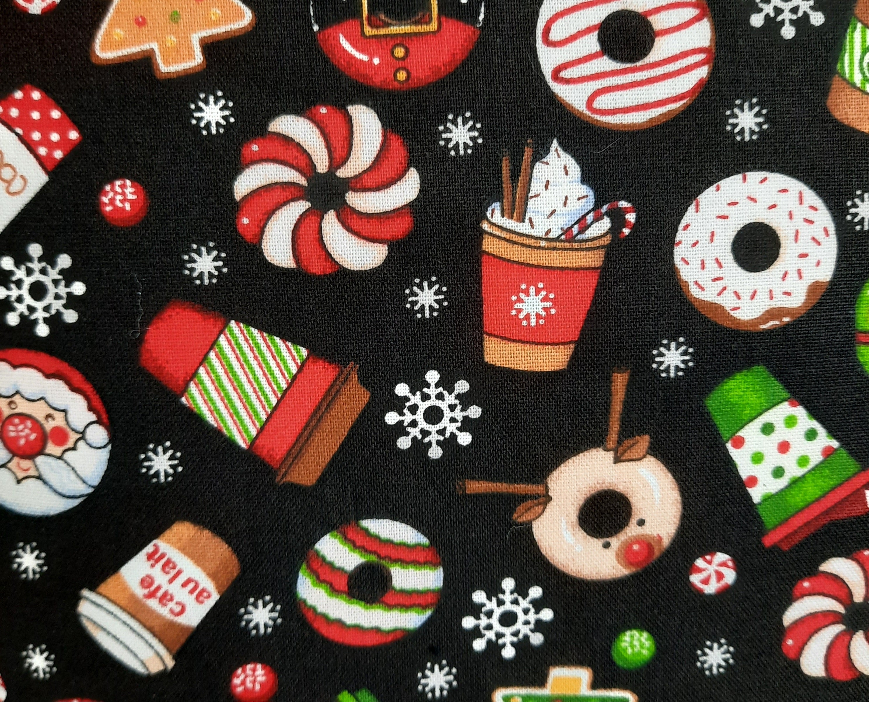 15"x15" Handmade Pillow Cover: Insert Included: Coffee and Donuts