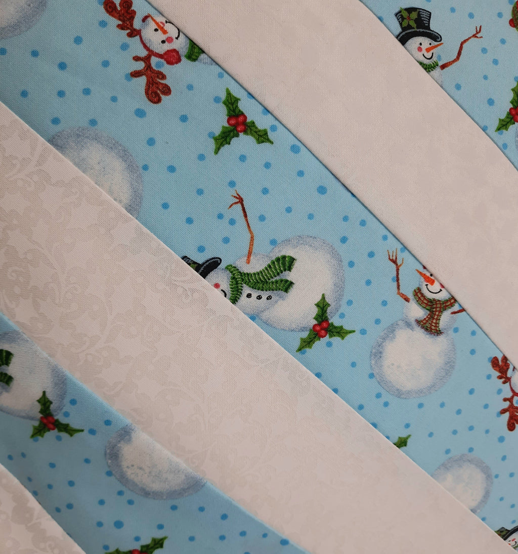 15"x15" Handmade Pillow Cover: Insert Included: Snowman with white stripes