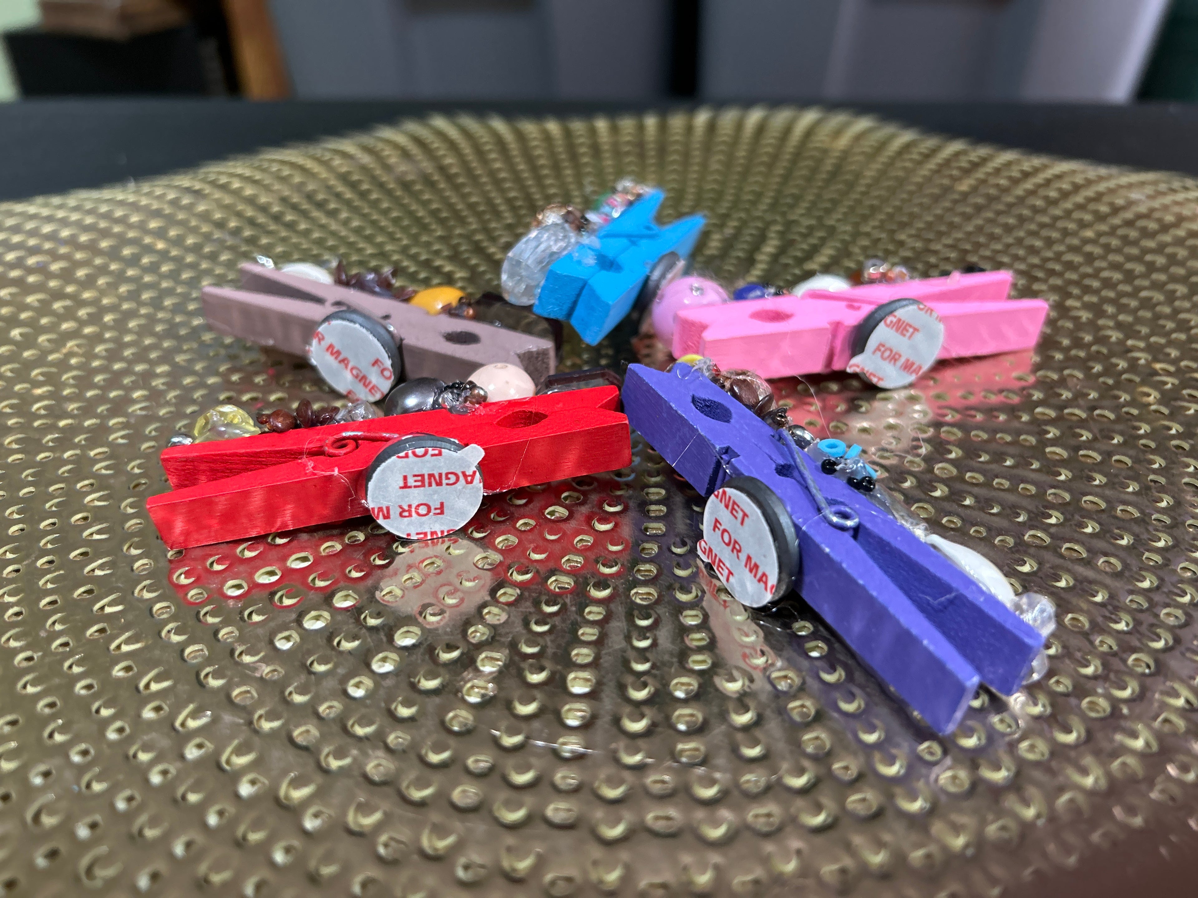 Beaded Decorated Clothespins
