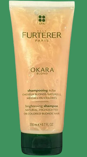 Furterer Okara Blond shampoo tube on a white background