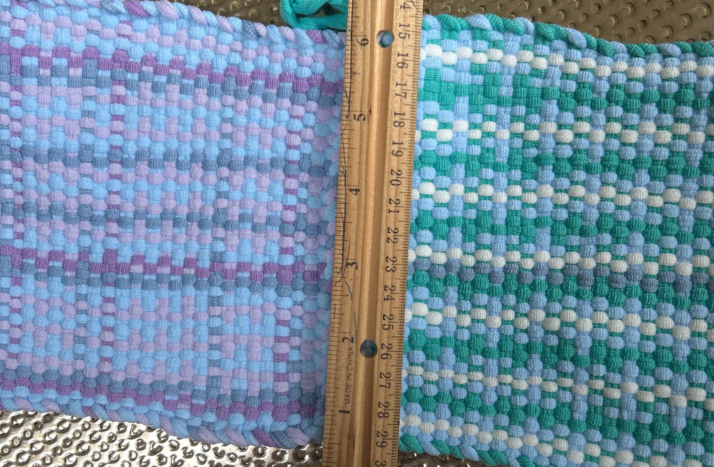 Set of 2 woven handmade potholders.