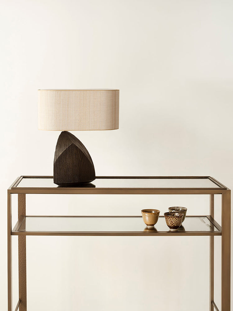 Japanese Wabi-Sabi Resin Table Lamp