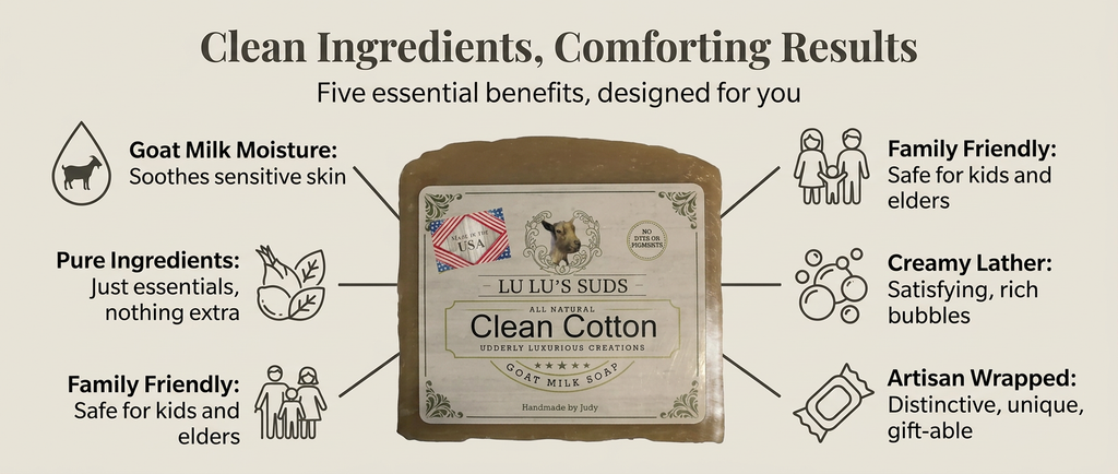 Clean Cotton Goat Milk Soap 5 oz.