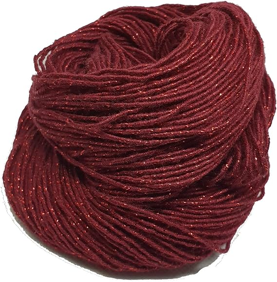 Knitsilk Sparkle Silk Yarn: Silk Shimmer Sparkle - Knit, Crochet, Weave, Baby Yarns 150 Yard 50 GR
