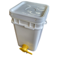 Bottling Bucket and Lid with Pre-Drilled Hole and Valve