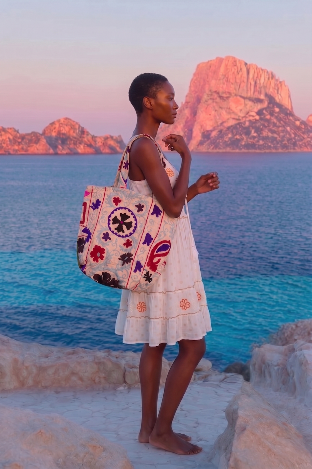 Marigold Suzani Tote Bag