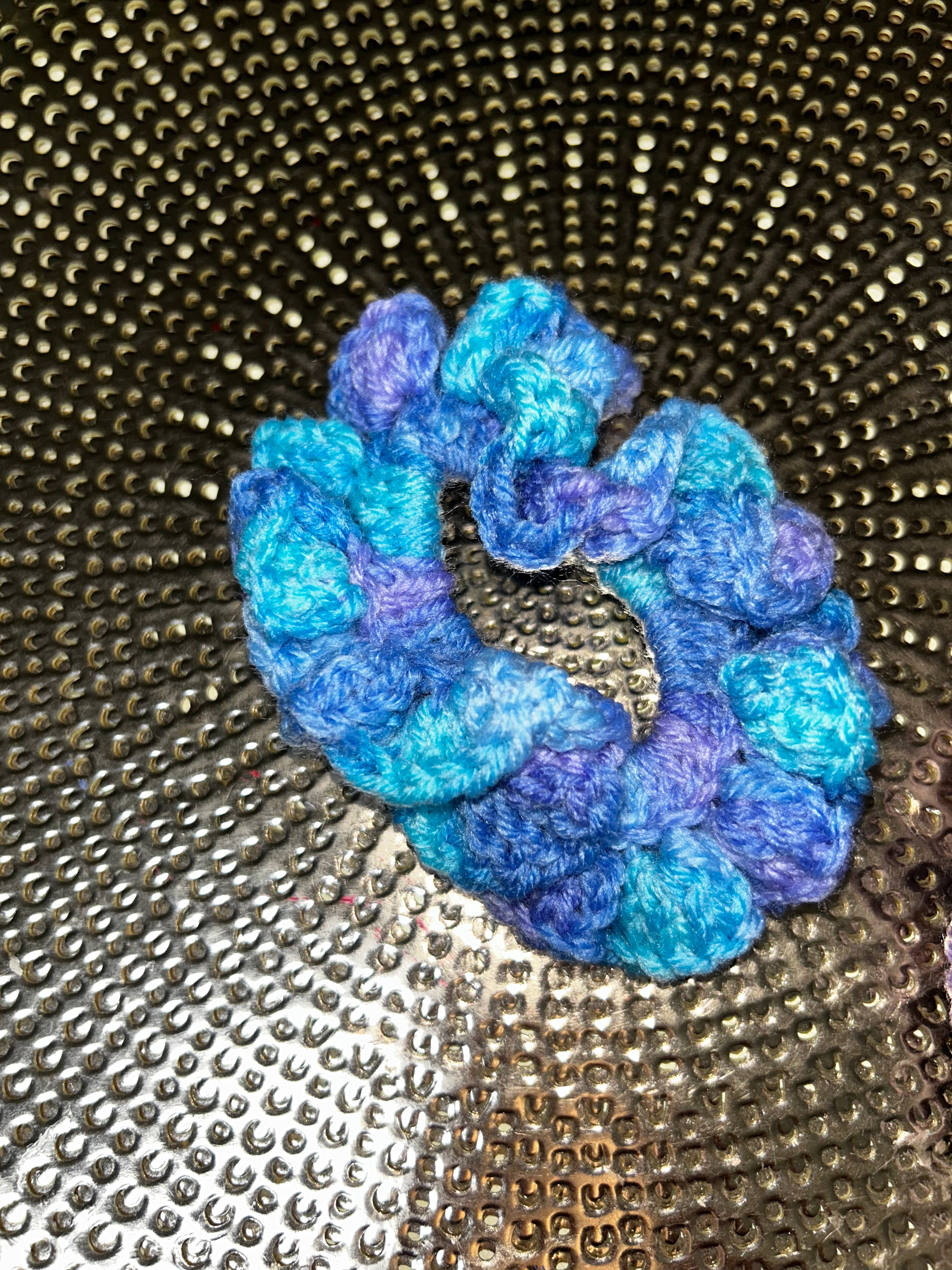 4 Handcrafted Crocheted Scrunchies for Ponytail or Bun