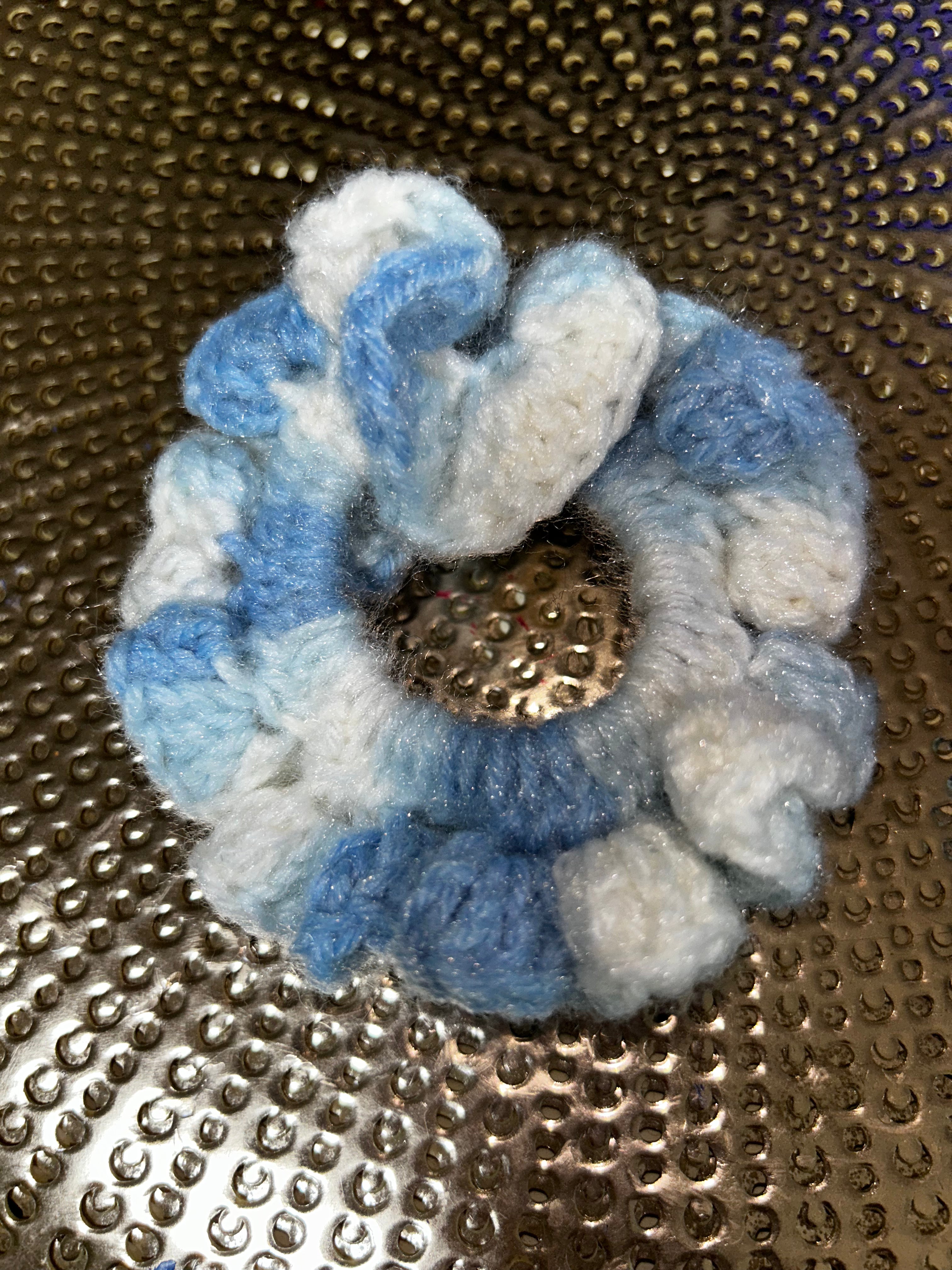 4 Handcrafted Crocheted Scrunchies for Ponytail or Bun