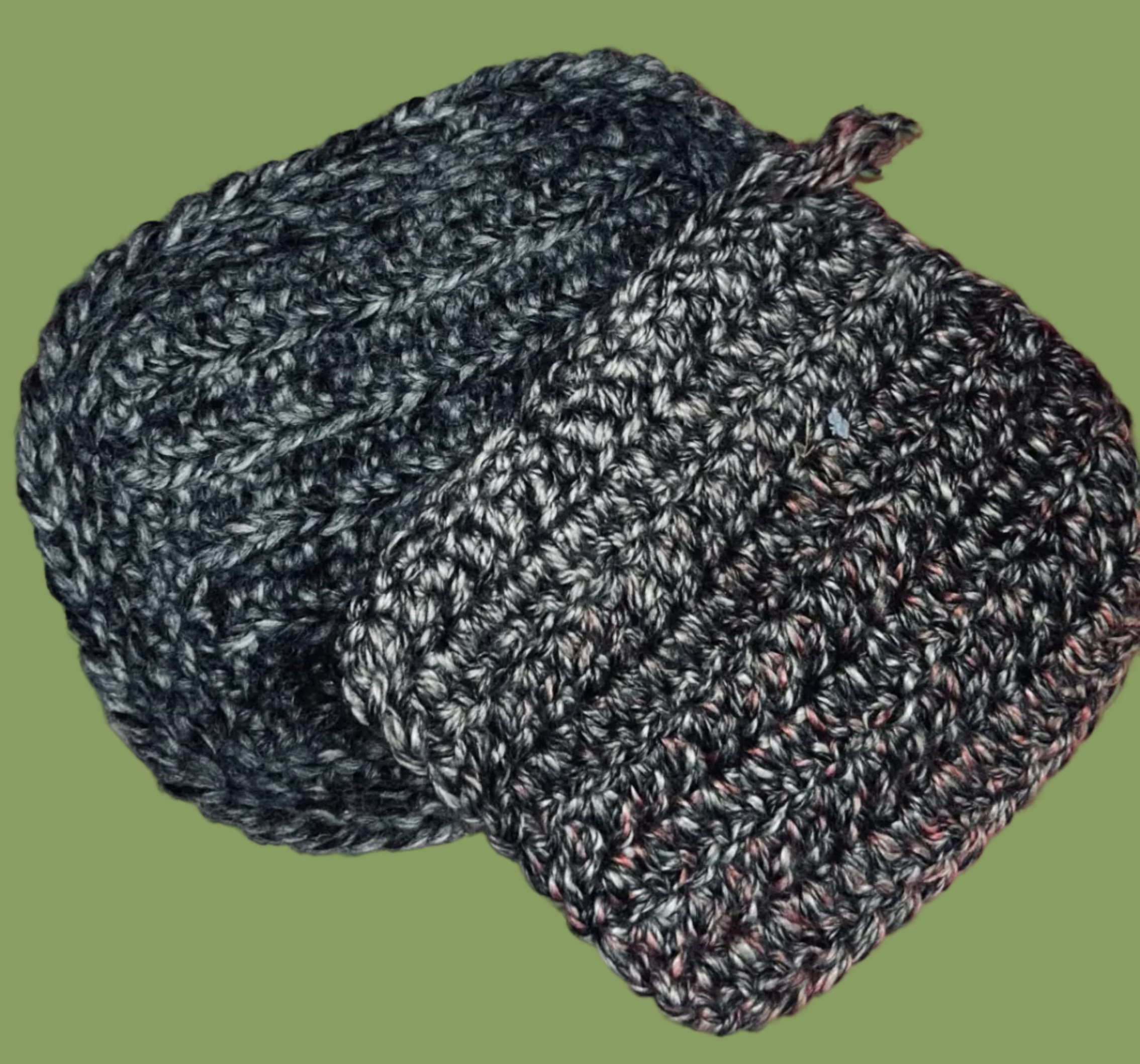 A Pair of Handcrafted Crocheted Potholders or Hot mats in Black