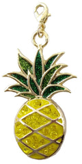 Pineapple-shaped keychain on a white background