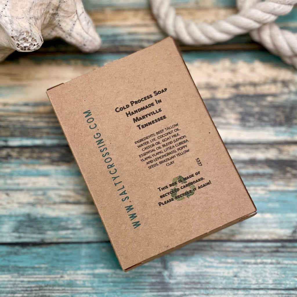 Lemon Poppy Scrub Soap Bar with Tallow & Goat Milk