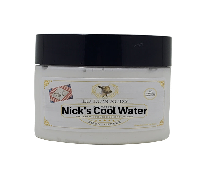 Nick's Cool Water Coconut Shea Body Butter 4 oz.
