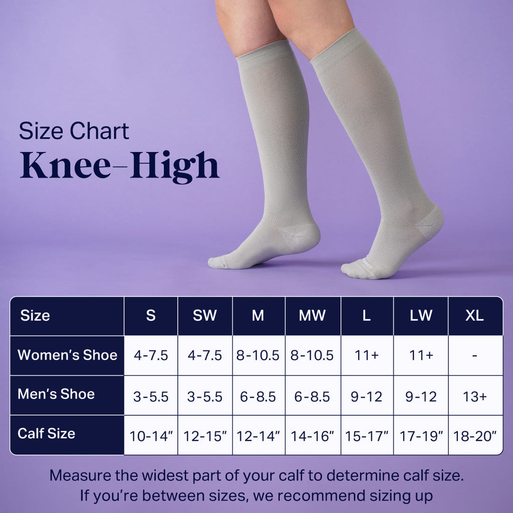 Knee-High Compression Socks – 3 Pack Stripes