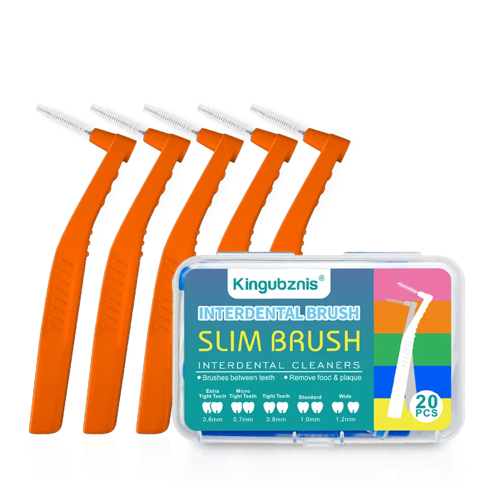 Kingubznis 20pcs  Interdental Brush For Dental Orthodontics Clean Between Teeth Cleaning Tools Soft Mini Brush With Dust Cover