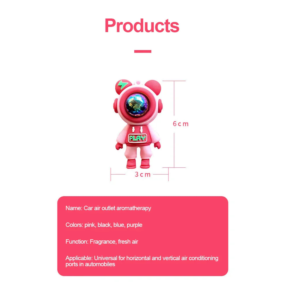 Cute Astronaut Figurines Ornaments Decoration Car Aromatherapy Air Freshener Air Vent Fragrance Interior Perfume Diffuser