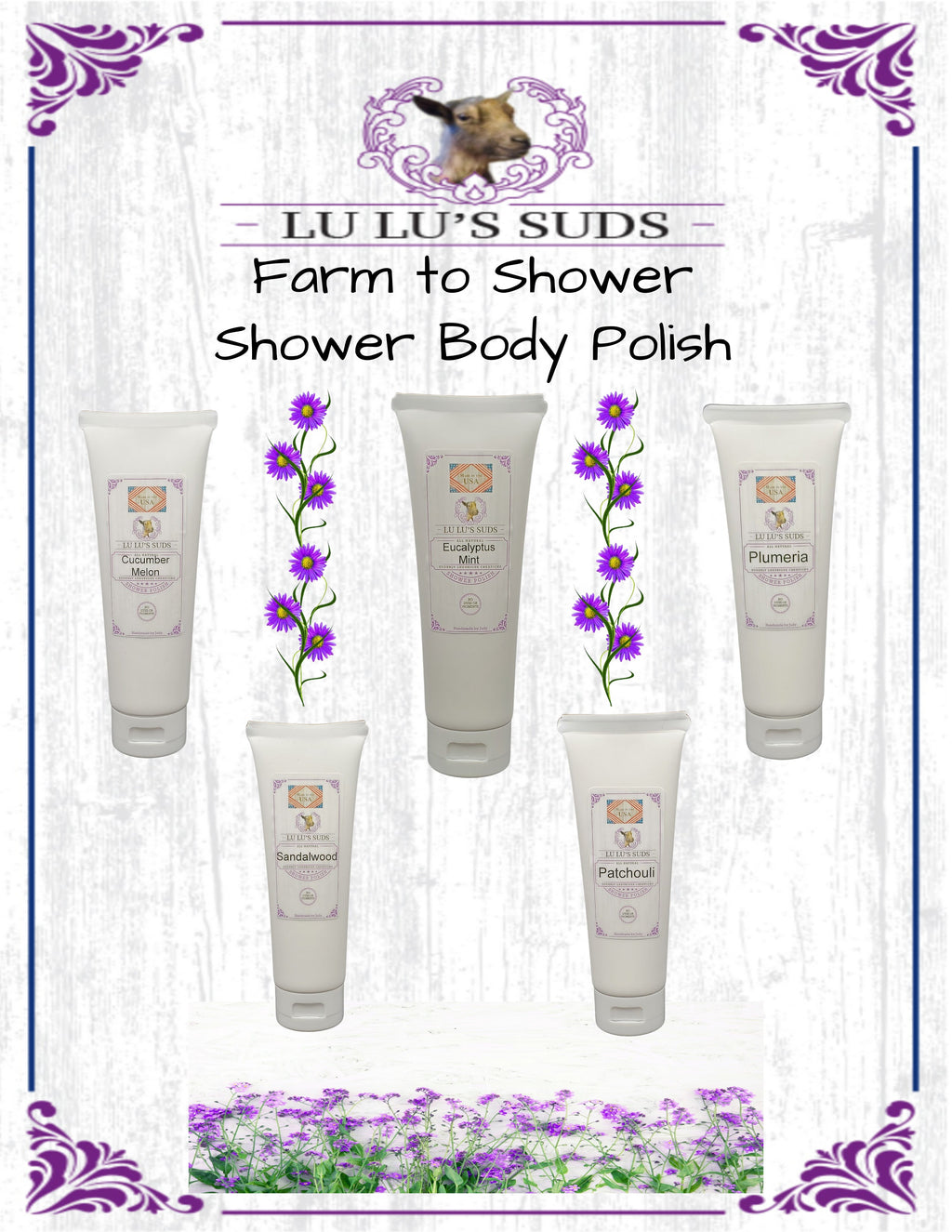 Susie's Rose Body Shower Polish 8 oz.