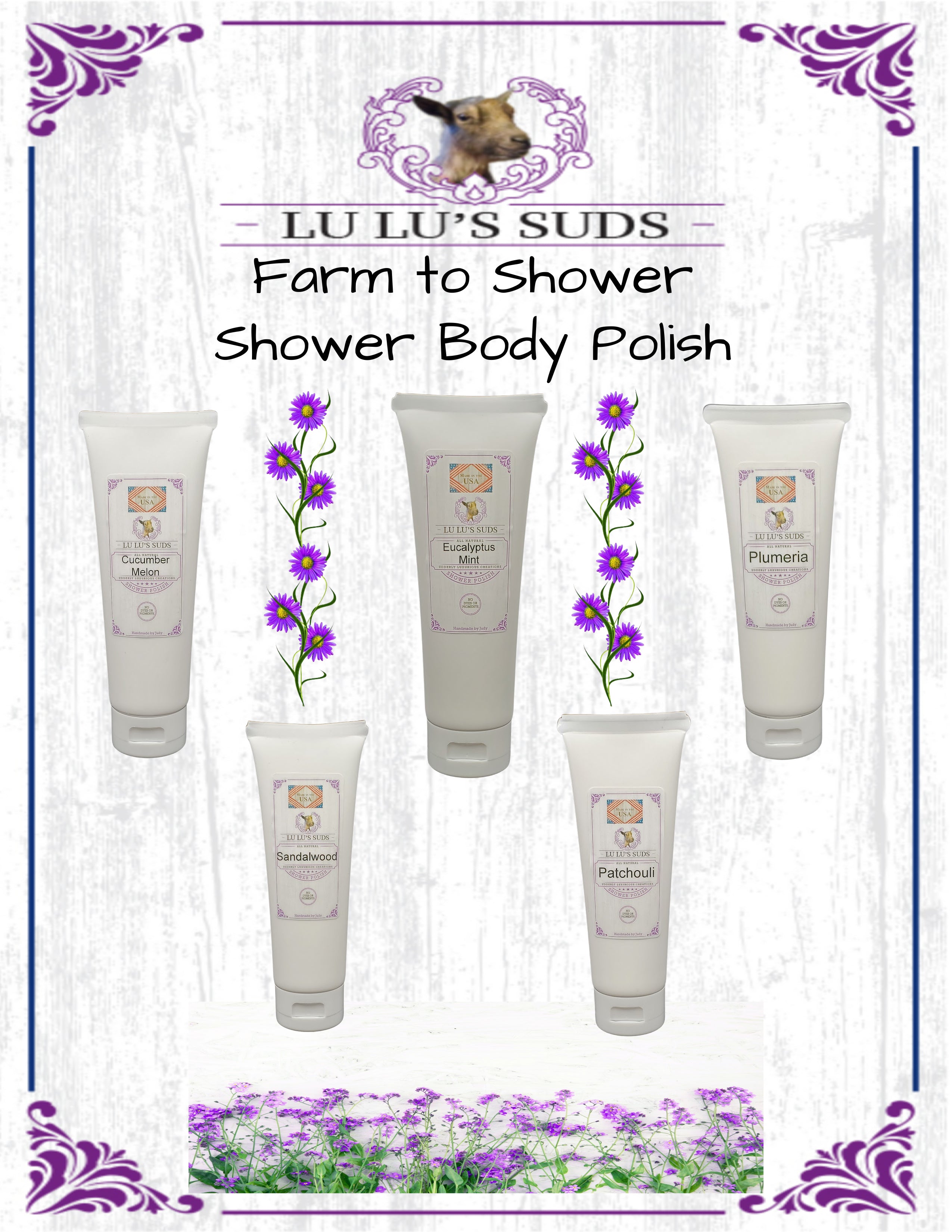 Susie's Rose Body Shower Polish 8 oz.