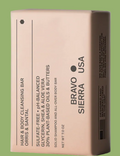 Bar of soap with 'Bravo Sierra USA' branding on a light gray background