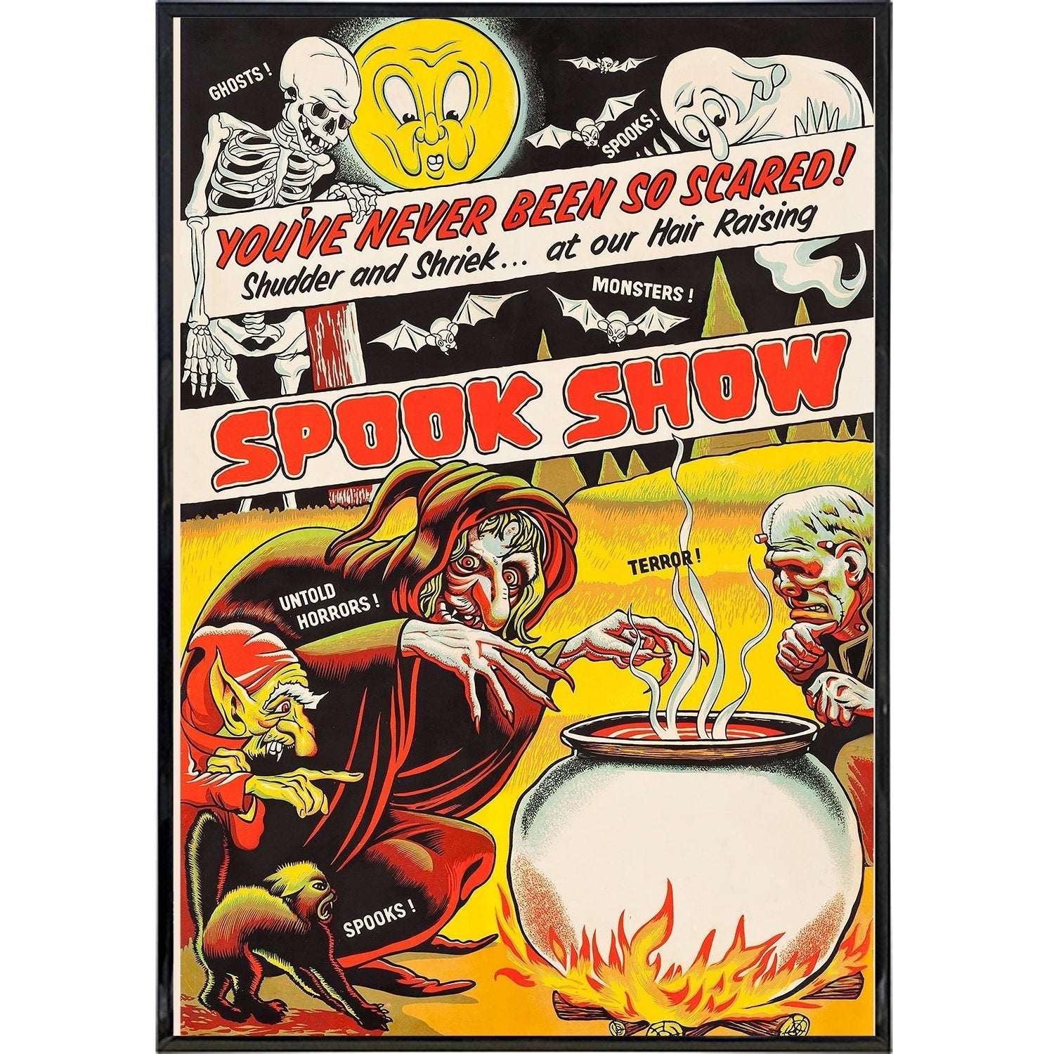 Vintage Spook Show Poster Print
