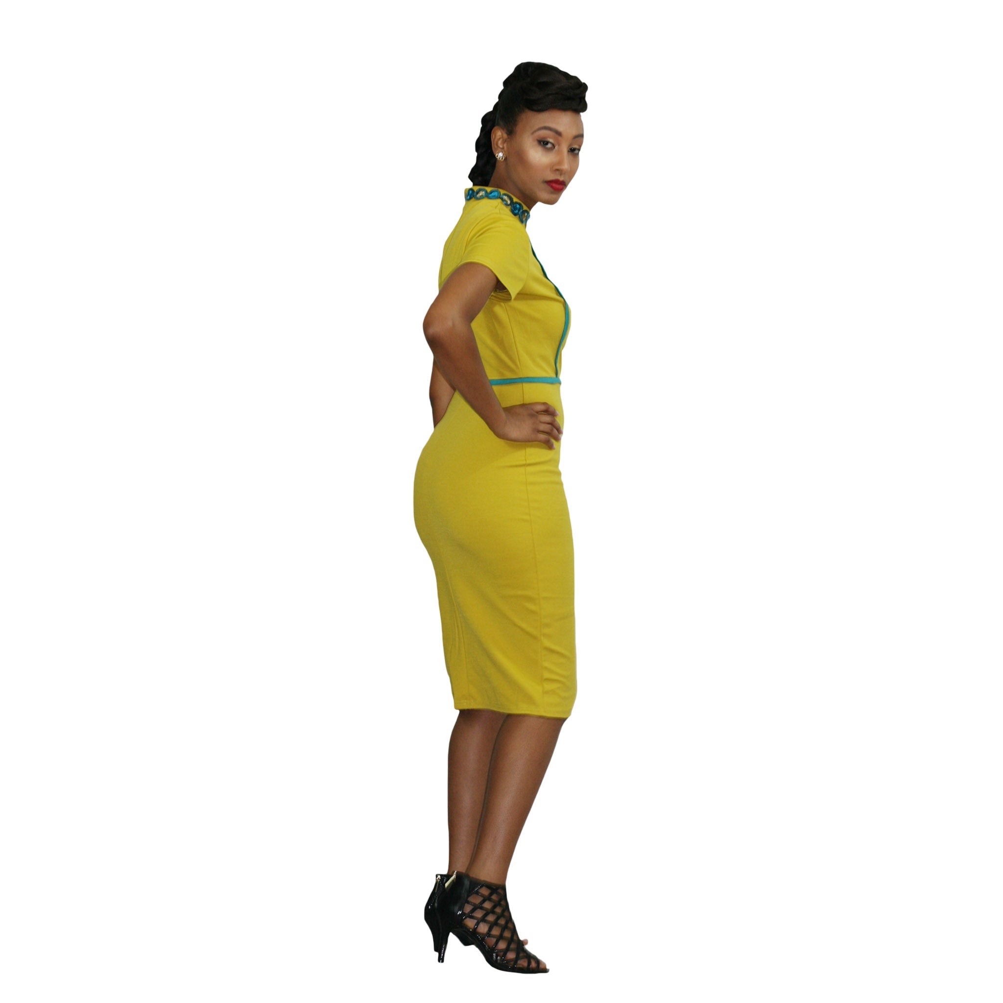 Dashiki Sequins Pencil Dress