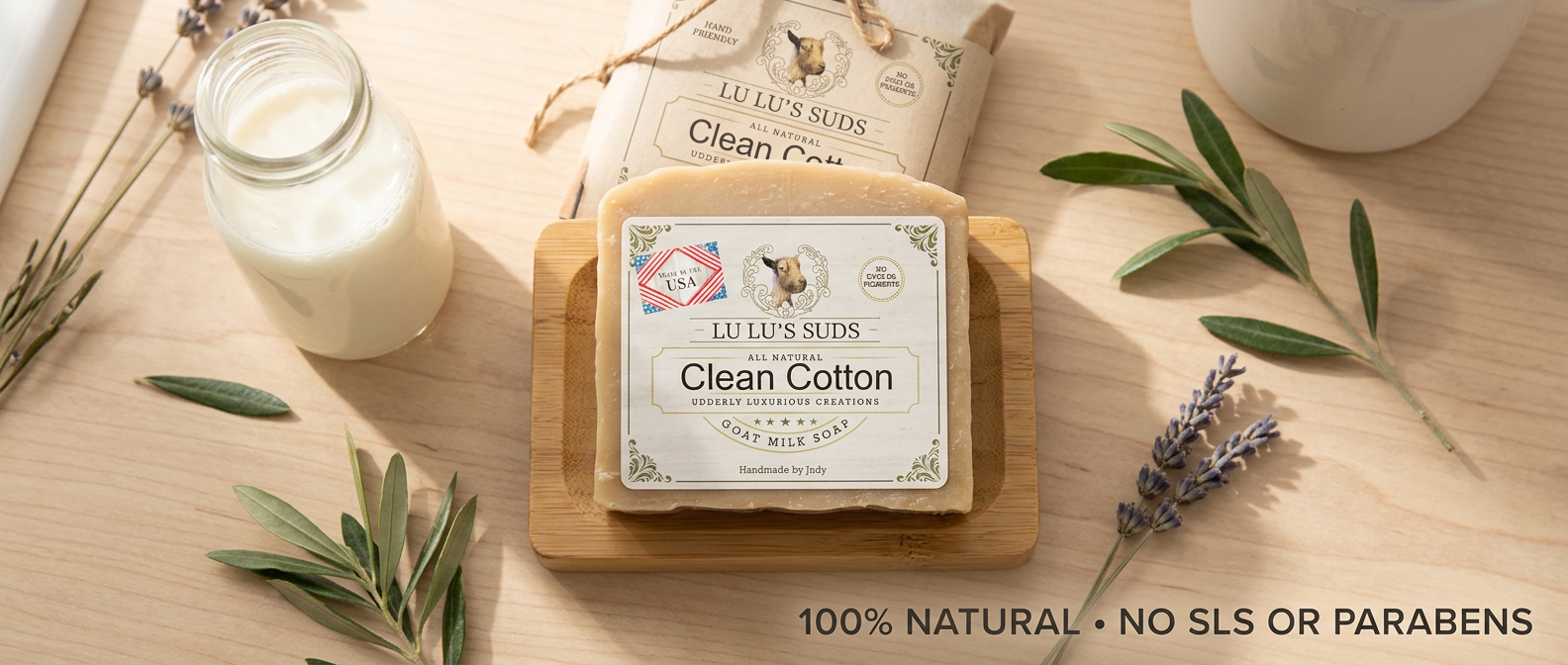 Clean Cotton Goat Milk Soap 5 oz.