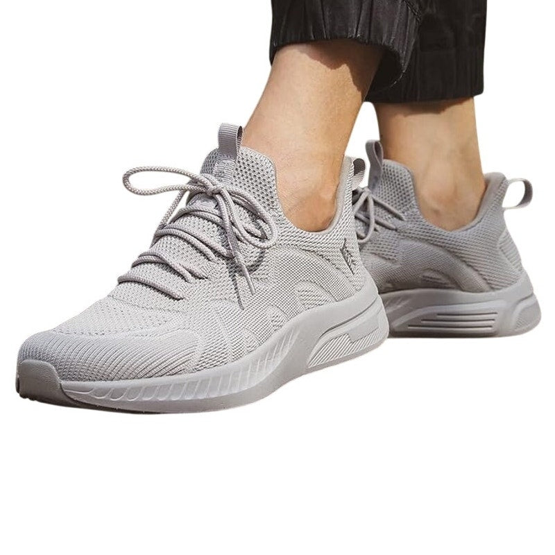 Feethit Mens Size 10 Gray Sneakers Lace Up Slip On Athletic Tennis Shoes