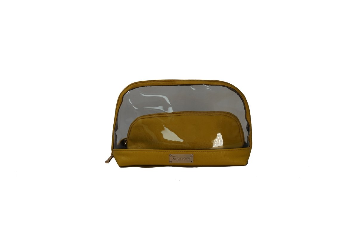 Clear Toiletry Bag Set – Light Yellow Duo (2-Piece)