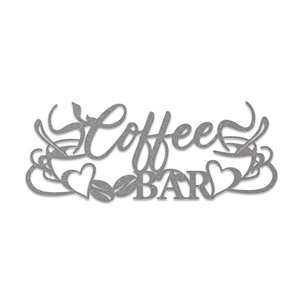 Coffee Bar with Mugs - Metal Sign - Monogram Metal Shop