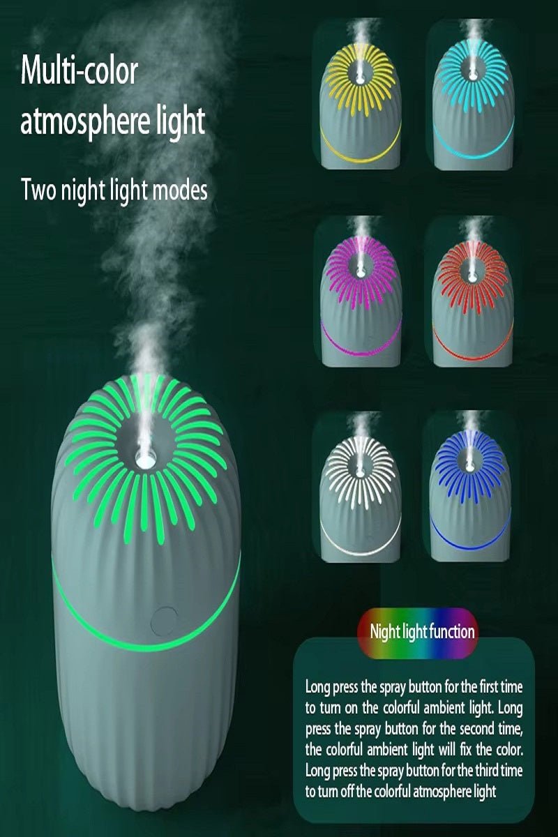 Colorful LED Mini Humidifier & Diffuser – Portable Aromatherapy