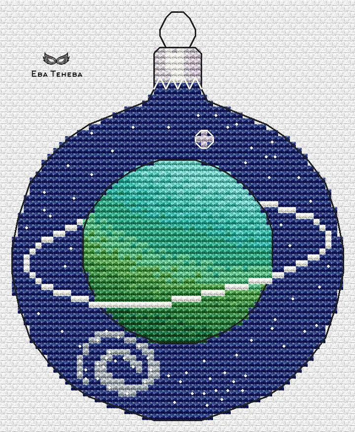 Planet - PDF Cross Stitch Pattern-0