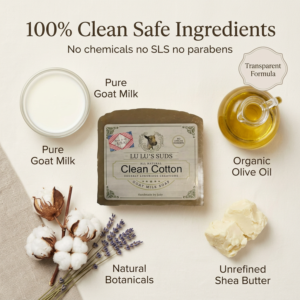 Clean Cotton Goat Milk Soap 5 oz.