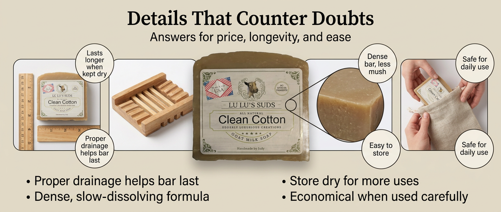Clean Cotton Goat Milk Soap 5 oz.