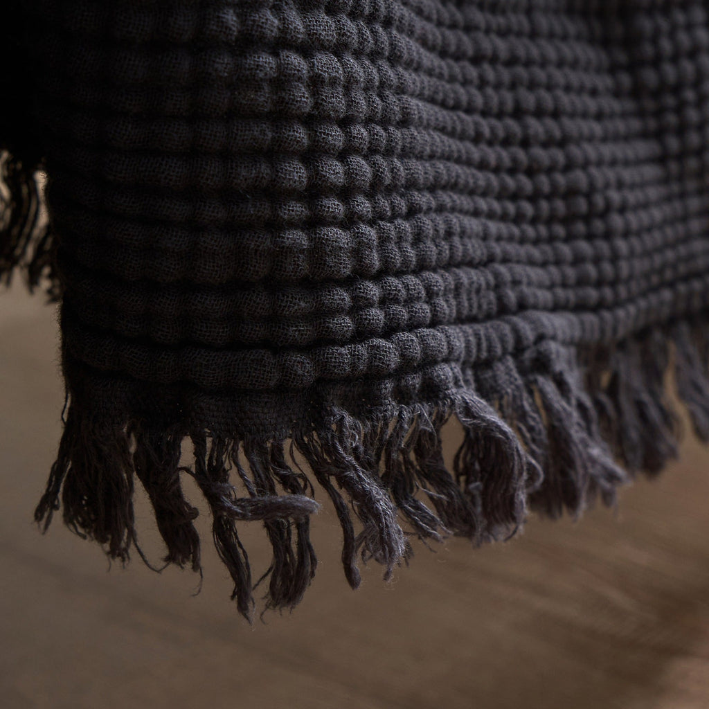 Japanese Four-Layer Muslin Cotton Tassel Throw Blanket