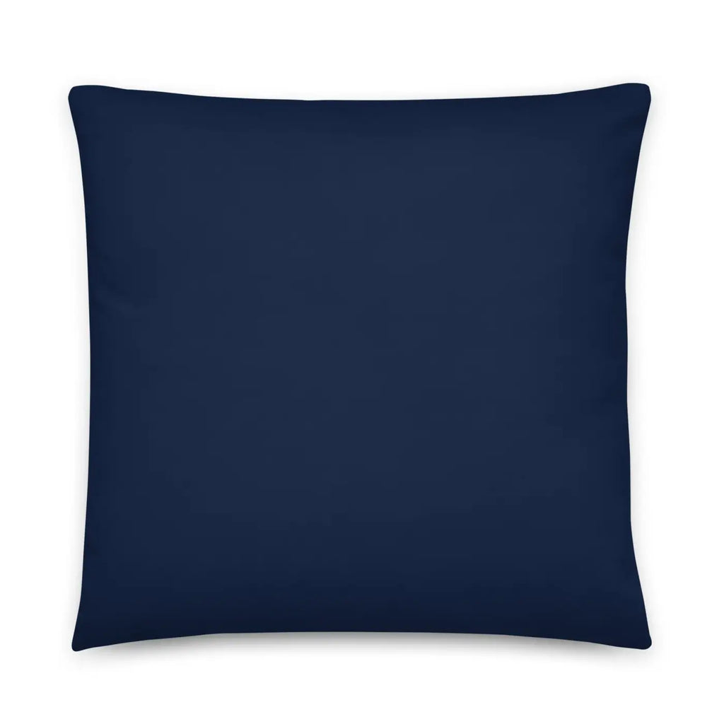 Navy Blue Basic Pillow – Golden Flower Polyester - Dipaliz
